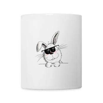 Cooler Hase Mit Sonnenbrille Hasenmotiv Kaninchen - Tasse - Weiß - Vorne
