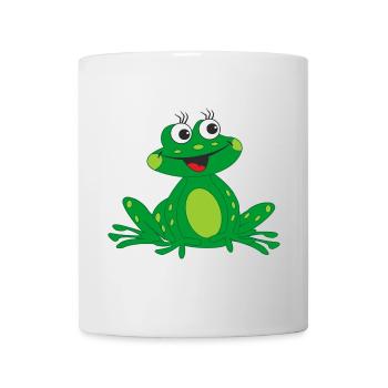 fröhlicher Frosch - Tasse - Weiß - Vorne