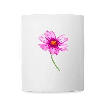 fleur - Mug blanc - blanc - Devant