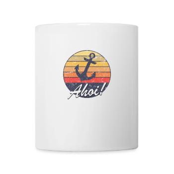 Sunset ahoy! Logo beach sunset - Mug - white - Front