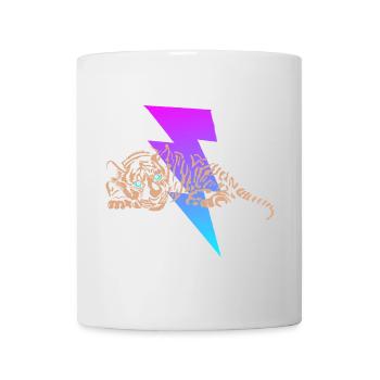 Kleiner Tiger mit Blitz - Tasse - Weiß - Vorne