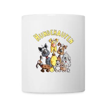 Lustiger Hundhaufen I Lustiges Hundemotiv I Hund - Tasse - Weiß - Vorne