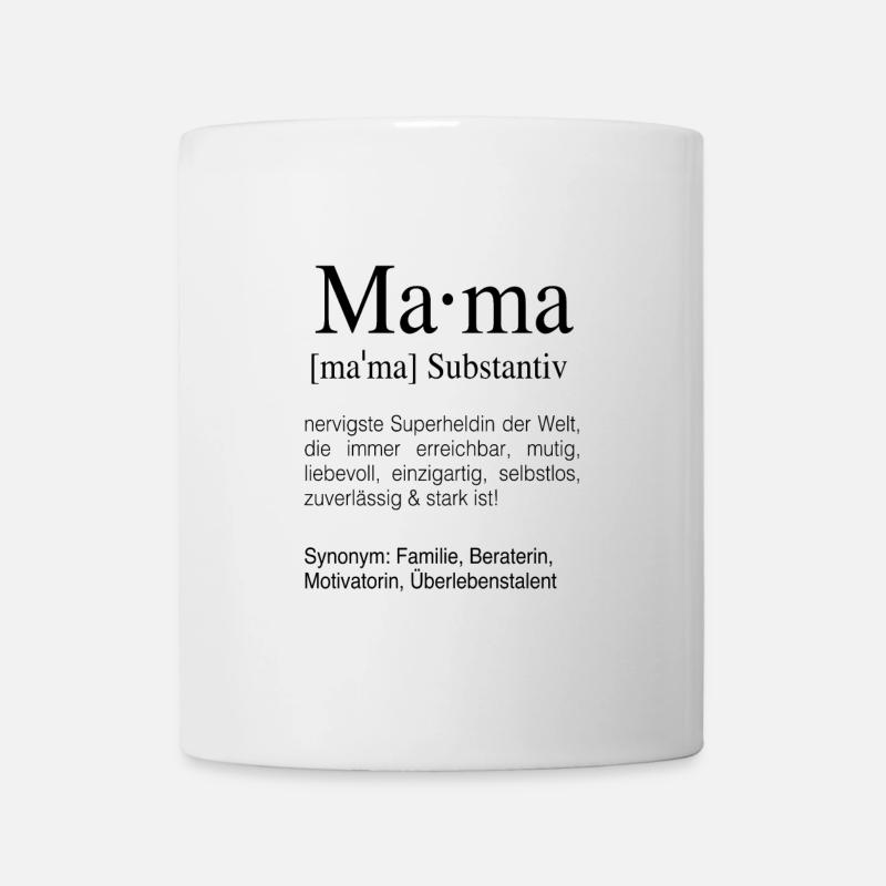Mama Definition | Liebe Mutter Familie Muttertag - Tasse - Weiß