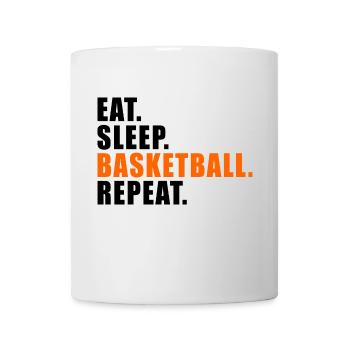 MANGER SOMMEIL BASKETBALL RÉPÉTER UN CADEAU STREETBALL - Mug blanc - blanc - Devant