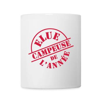 Elue Campeuse de l'année - Mug blanc - blanc - Devant