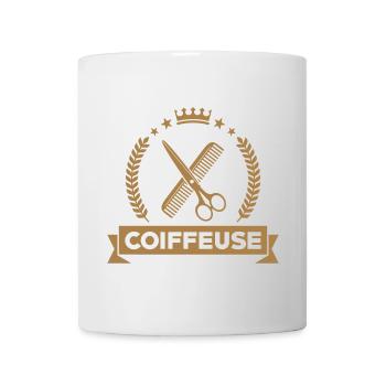 Coiffeur - Coiffeuse - Coiffure - Mug blanc - blanc - Devant