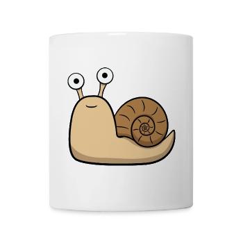 Niedliche Kleine Schnecke mit Haus Cartoon - Tasse - Weiß - Vorne