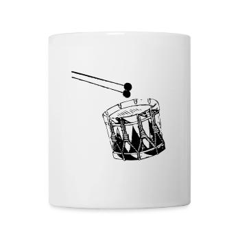 Batterie tambour - Orchestre - I love Music - Mug blanc - blanc - Devant