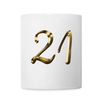 21 year old 21 year old gold 21st birthday gift - Mug - white - Front