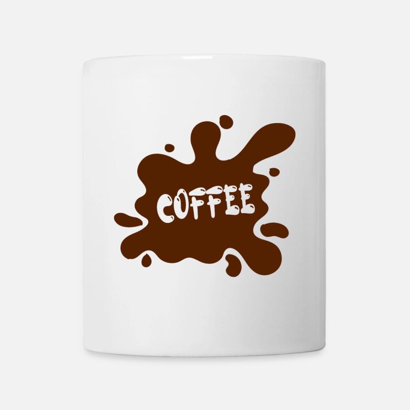 Tache de café au design artistique - Mug blanc - blanc
