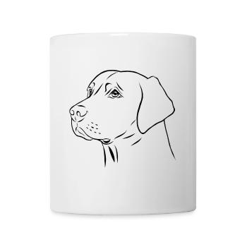 Portrait de labrador retriever dessiné - Mug blanc - blanc - Devant