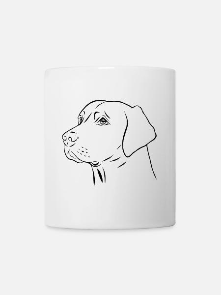 Ritratto Disegnato Labrador Retriever - Tazza - bianco