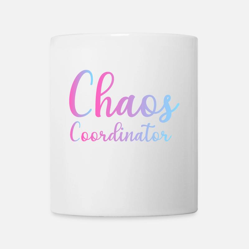 Chaos Coordinator Manager Boss Chef Mama Papa Büro - Tasse - Weiß