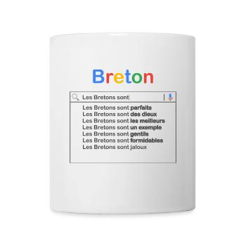 Breton recherche - Mug blanc - blanc - Devant