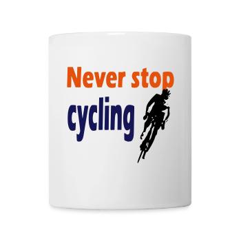 Toujours continuer à faire du vélo - Mug blanc - blanc - Devant