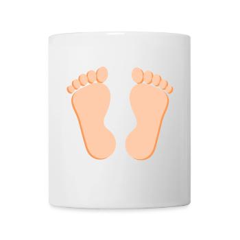 Fuß Füße Fußpflege Podologie Geschenk Geschenkidee - Tasse - Weiß - Vorne