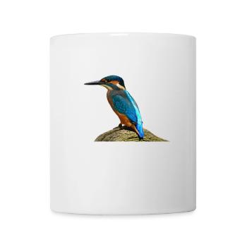 oiseau de martin-pêcheur - Mug blanc - blanc - Devant