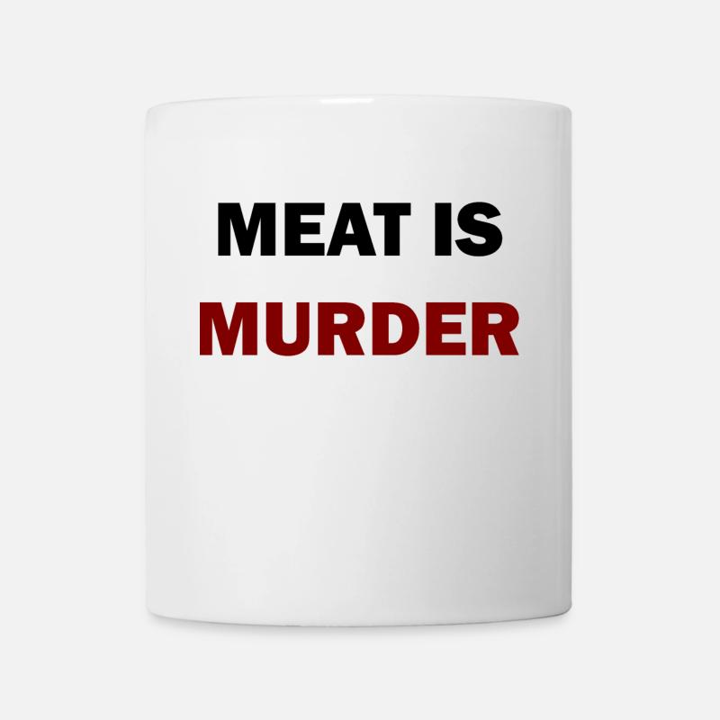 meat is murder - Tasse - Weiß