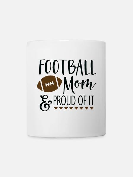 Football MOM & proud of it - Mug - white