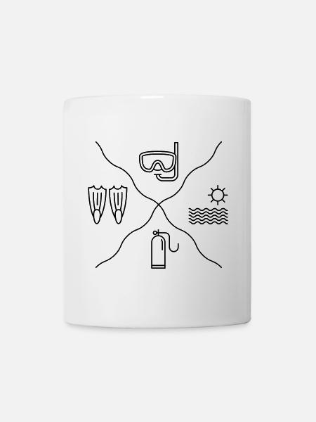 Tauchen - Tasse - Weiß