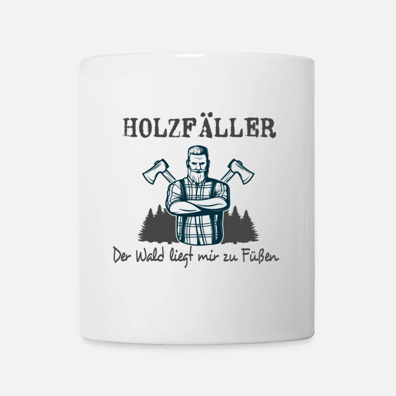 Holzfäller - Tasse - Weiß