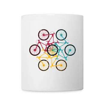 Vibrant Bicycle Mandala - Mug - white - Front