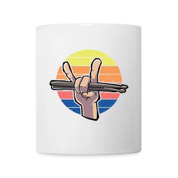 Drumstick Drummer Vintage - Mug - white - Front