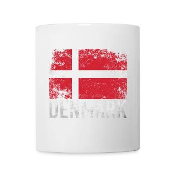 Danemark Grunge Drapeau Danemark Design - Mug blanc - blanc - Devant