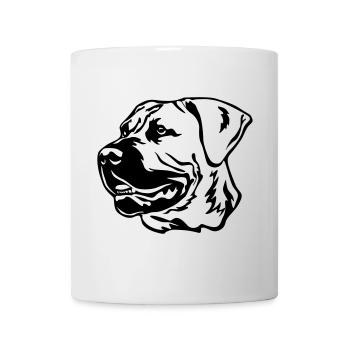 Boerboel Tête - Mug blanc - blanc - Devant