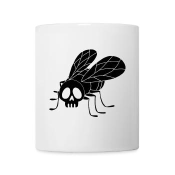 Fly skull (black) - Mug - white - Front
