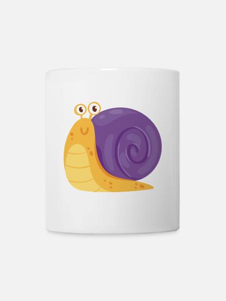 Freundliche Schnecke - Tasse - Weiß