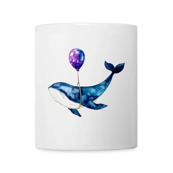 Wal Luftballon Whale Balloon Watercolor Shirt - Mug - white - Front