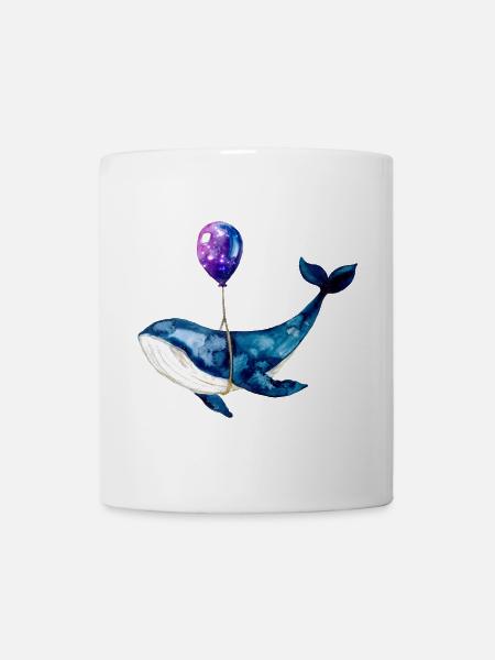 Chemise aquarelle ballon ballon de Wal Luftballon - Mug blanc - blanc