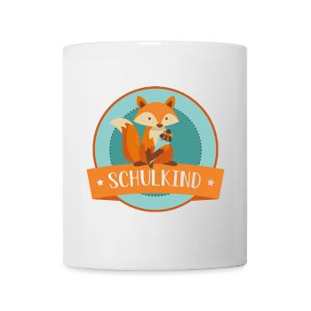 Schulkind - schlauer Fuchs - Schulbeginn - Tasse - Weiß - Vorne
