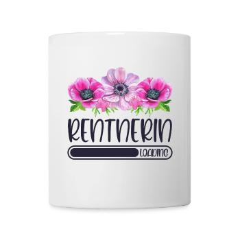 Rentnerin Loading Blumen - Tasse - Weiß - Vorne