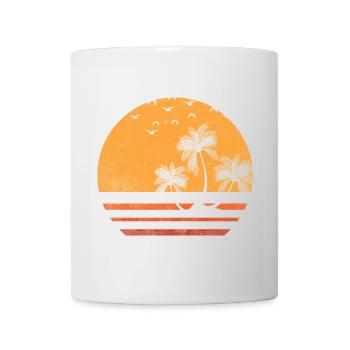 Palm Sunset Silhouette - Mug - white - Front