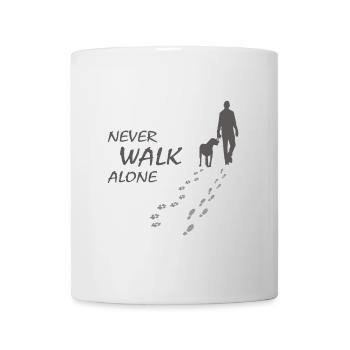 Hund - NEVER WALK ALONE Gassi - Tasse - Weiß - Vorne