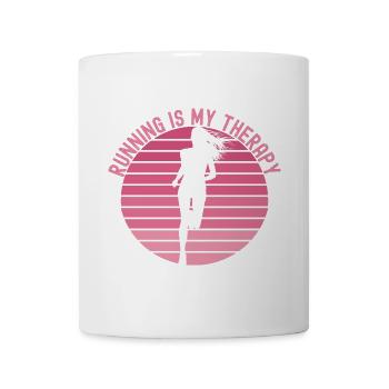 Running Is My Therapy Design - Mug - white - Front