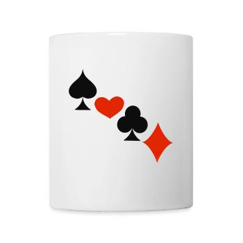 La chance dans le jeu ... | Cartes à jouer | Cadeau - Mug blanc - blanc - Devant