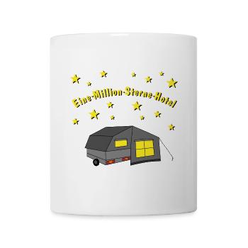 eine million sterne hotel faltcaravan - Tasse - Weiß - Vorne