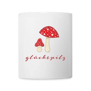 Glückspilz Rotpilz Duo - Tasse - Weiß - Vorne