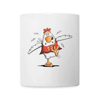 Rennendes Huhn I Wettrennen Hühner I Marathon - Tasse - Weiß - Vorne