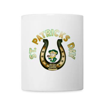 St Patricks Day Leprechaun Horseshoe - Mug - white - Front