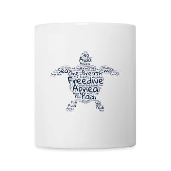 Freedive - Word Cloud Turtle - Mug - white - Front