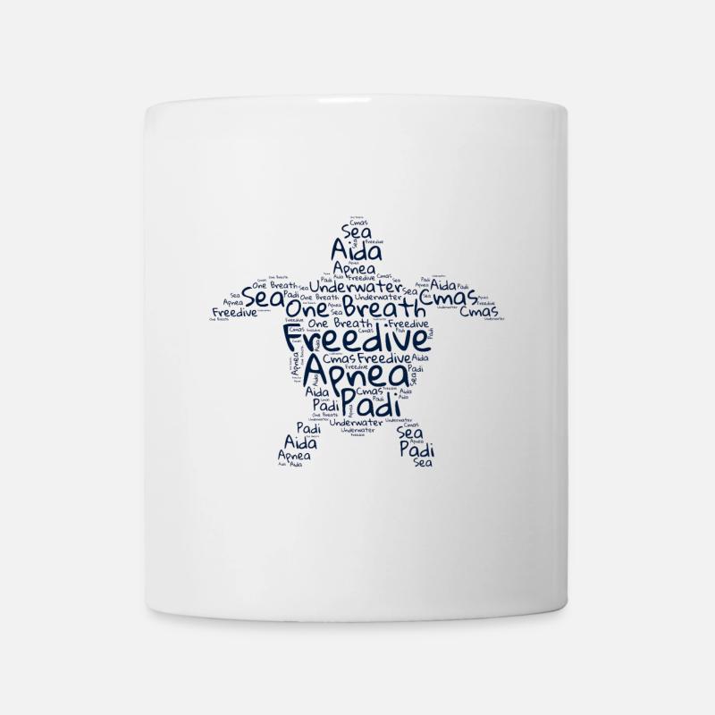 Freischwinbe - Wortwolkenschildkröte - Tasse - Weiß