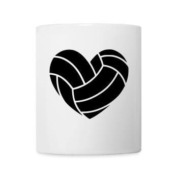 Volleyball Herz - Tasse - Weiß - Vorne