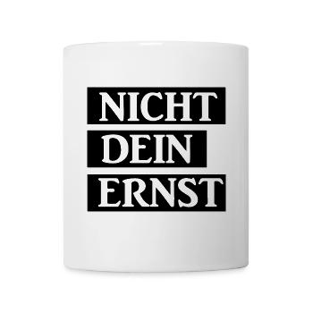Abstraktes Retro-Muster auf dunklem Hintergrund - Tasse - Weiß - Vorne