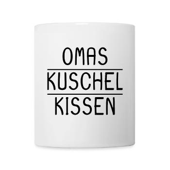 Omas Kuschelkissen Kissen Kissenbezug - Tasse - Weiß - Vorne