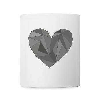 herz grautöne - Tasse - Weiß - Vorne