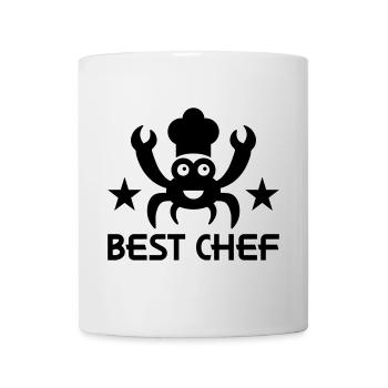 Meilleur chef (crabe, chapeau de chef, étoiles) - Mug blanc - blanc - Devant